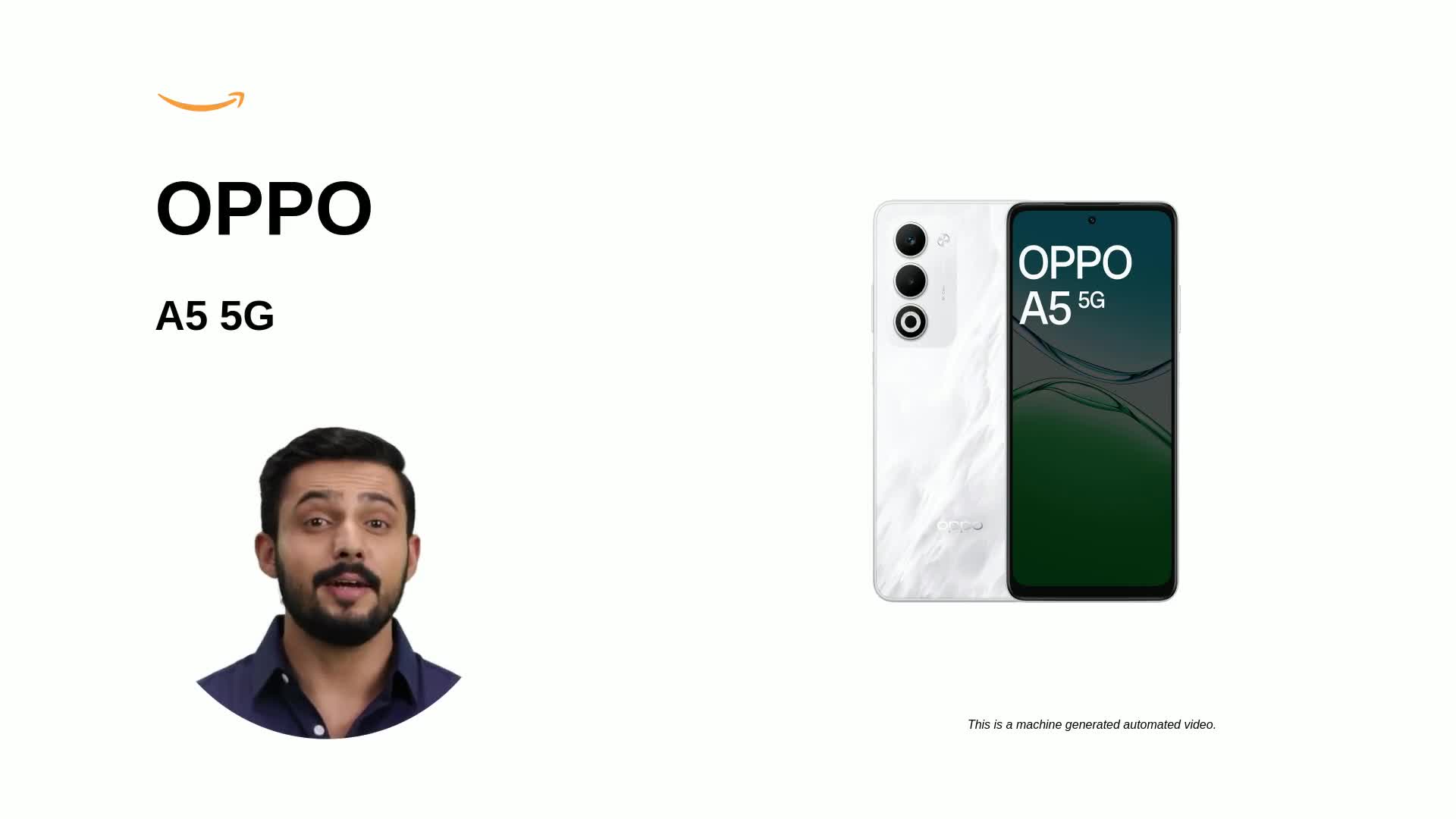 Oppo A5 5G (Mist White, 8GB RAM, 128GB Storage) with No Cost EMI